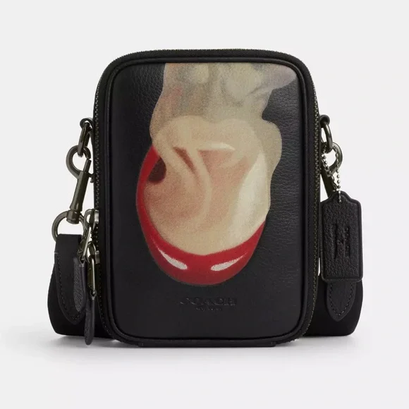 NWT COACH Coach X Tom Wesselmann Stanton Leather Crossbody in Black - Picture 4 of 6